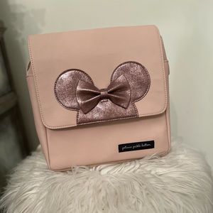 NWOT rose gold petunia pickle bottom Minnie Mouse backpack
